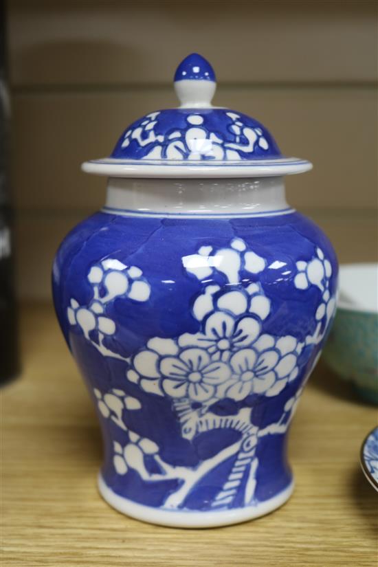 A collection of Chinese blue and white ceramics